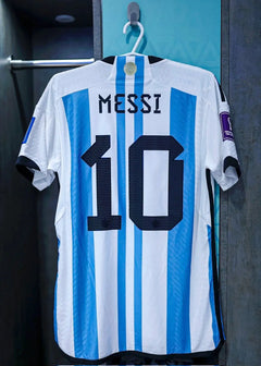 Messi #10 Premium Soccer 2022 Argentina World Cup Champions - Home Jersey