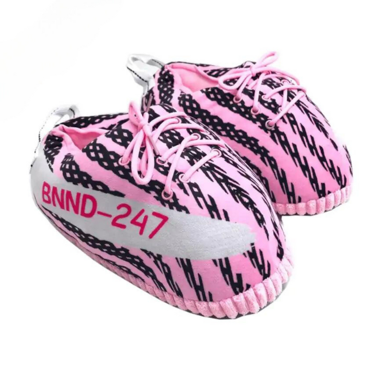 Pink Zebra Sneaker Slippers