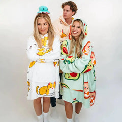 SnugglePuff: The Huggable Hoodie Blanket That Chuckles