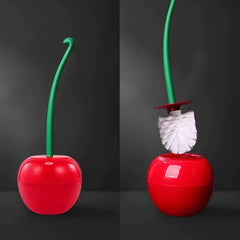 Cherry & Apple Toilet Brush Holder Set