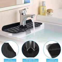 Sink Faucet Self-Draining Silicone Mat