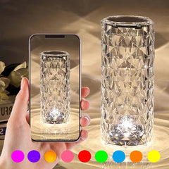 Rose Effect Crystal LED Color Changing Lamp