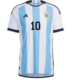 Messi #10 Premium Soccer 2022 Argentina World Cup Champions - Home Jersey