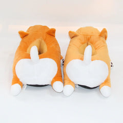 Puppy Sploot Plush Slippers