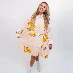 SnugglePuff: The Huggable Hoodie Blanket That Chuckles