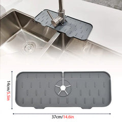 Sink Faucet Self-Draining Silicone Mat