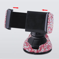 Glitz Grip: Deluxe Rhinestone Car Phone Holder