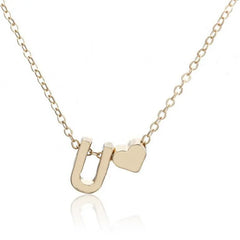 Heart Initial Necklace