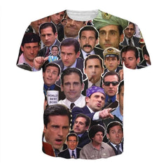 Michael Scott The Office Paparazzi Many Faces T-Shirt