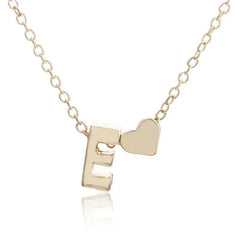 Heart Initial Necklace