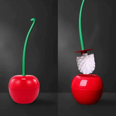 Cherry & Apple Toilet Brush Holder Set