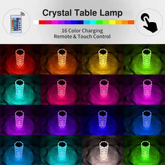 Rose Effect Crystal LED Color Changing Lamp