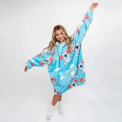 SnugglePuff: The Huggable Hoodie Blanket That Chuckles