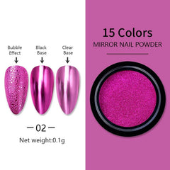 Chrome Nail Pigment Powders