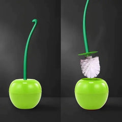 Cherry & Apple Toilet Brush Holder Set