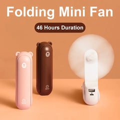 Handheld Folding Mini Fan/Power Bank/Flashlight