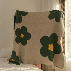 Sunflower Velvet Knitted Blanket