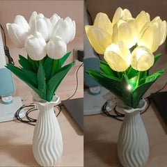 LED Lighted Tulip Flowers for Whimsical Home Ambiance