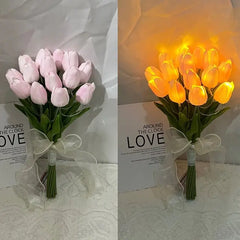 LED Lighted Tulip Flowers for Whimsical Home Ambiance