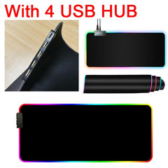 RGB Colorful Mouse Pad with Cable