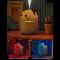 Purr-fect Mist: Cozy Cat Humidifier & Night Light