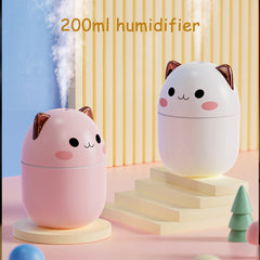 Purr-fect Mist: Cozy Cat Humidifier & Night Light