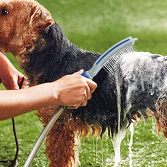 EasyWash: Dog Bath Faucet Sprayer + Comb Attachment