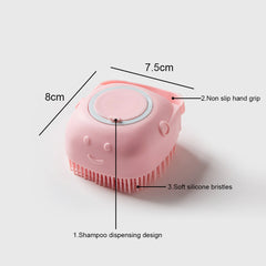 Soft Silicone 2-in-1 Soap Dispenser Pet Brush