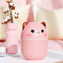 Purr-fect Mist: Cozy Cat Humidifier & Night Light